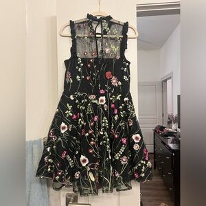 Black floral dress